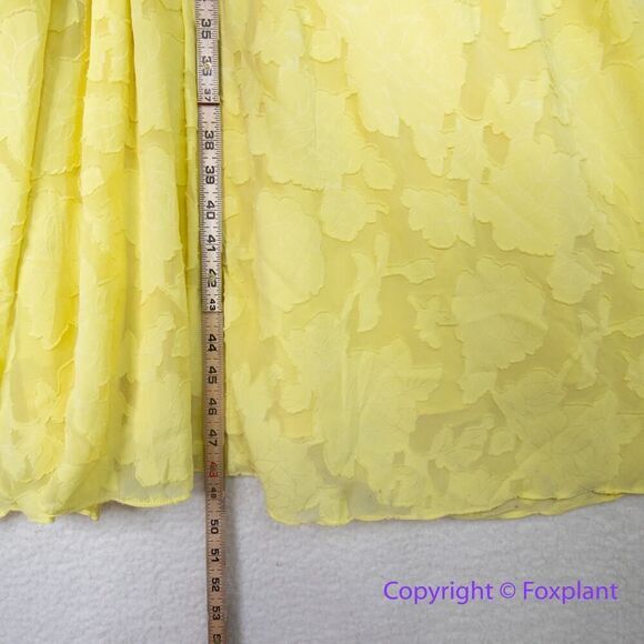 Jason Wu x Eloquii Pleated Detail Midi Dress yellow‎ floral, size 20 - Picture 8 of 16